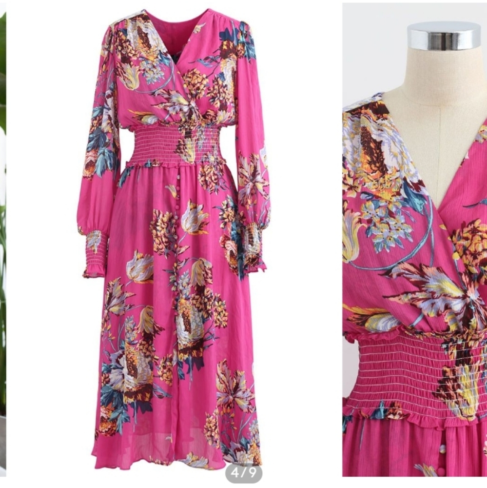 Satin Wrap Dress